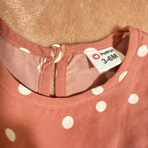 PatPat Polka Dot Ruffle Dress in Brown and White - Picture 4 of 4